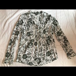 Natural Floral Print Pullover Tunic
